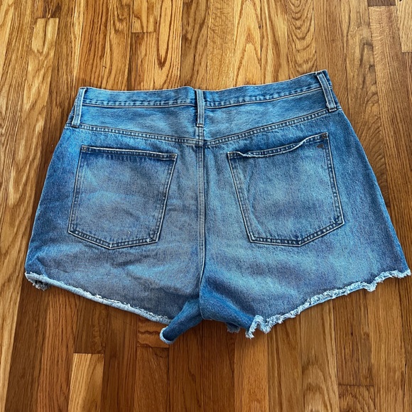 Size 33 waist Madewell denim cut off shorts.  Two holes in each thigh. - Picture 3 of 4
